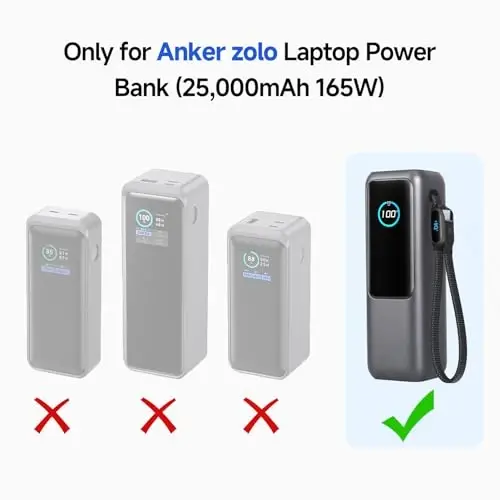 JAYOBGO Case for Anker Zolo Power Bank 25,000mAh, 165W, Storage Bag for Anker Laptop Power Bank with Dust Cover, Full - Wrap Protection, (Case Only) - 2
