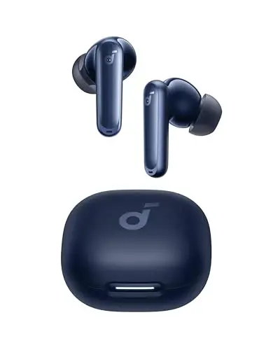 Soundcore P40i by Anker, Noise Cancelling Wireless Earbuds, Adaptive Noise Cancelling to Environments, Heavy Bass, 60H Playtime, 2-in-1 Case and Phone Stand, IPX5, Wireless Charging, Bluetooth 5.3 - SOUNDCORE