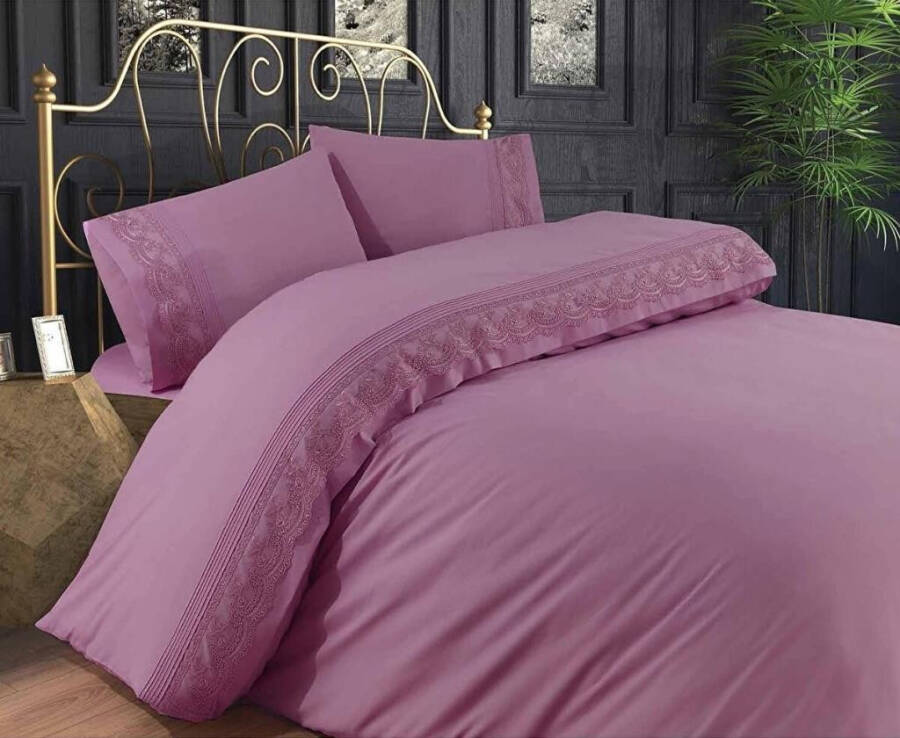 Anna Karina Brode Ranforce Double Bed Duvet Set Lotus Purple - 3