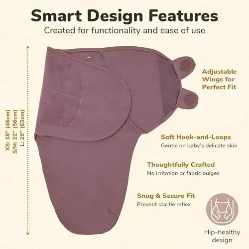 Mama Cheetah Baby Swaddle Sack, Organic Cotton Swaddle Blanket, Adjustable Swaddle Sleep Sacks, Easy Swaddles for Boy Girl 0-3 Month, Baby Essentials, 4-Pack - 7