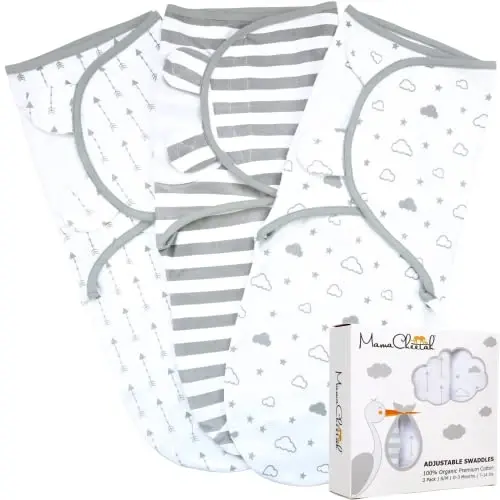 Anne Çita Prematüre Kundak Çuvalı, Prematüreler için Organik Kundak Uyku Çuvalları, Prematüre Kundak Battaniyesi, Erken Doğan Bebek Erkek Kız 4-7 lbs için Kolay Kundaklar, Yeni Doğan Temel İhtiyaçları, 3'lü Paket, Gri 