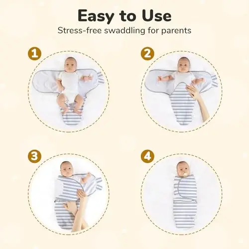 Anne Çita Prematüre Kundak Çuvalı, Prematüreler için Organik Kundak Uyku Çuvalları, Prematüre Kundak Battaniyesi, Erken Doğan Bebek Erkek Kız 4-7 lbs için Kolay Kundaklar, Yeni Doğan Temel İhtiyaçları, 3'lü Paket, Gri - 5