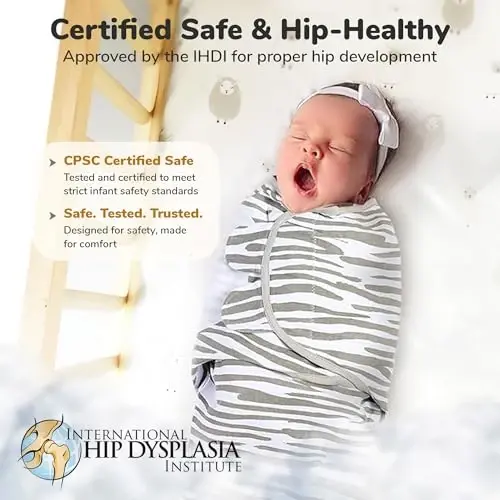 Mama Cheetah Preemie Swaddle Sack, Organic Swaddling Sleep Sacks for Preemies, Preemie Swaddle Blanket Wrap, Easy Swaddles for Premature Baby Boy Girl 4-7 lbs, Newborn Essentials, 3-Pack, Grey - 6