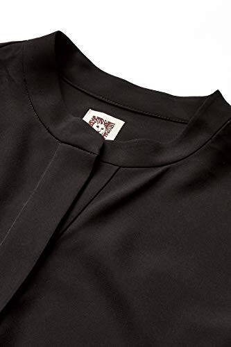 Anne Klein Kadın Pop-Over Bluz, Kapalı Placket ve Yan Yırtmaçlı - 6