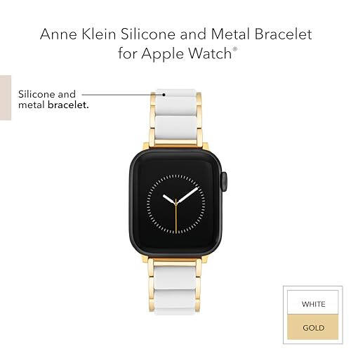 Anne Klein Kauçuk Kaplı Moda Bileklik Apple Watch İçin, Güvenli, Ayarlanabilir, Apple Watch Değiştirme Bant, Çoğu Bileğe Uyar - 4