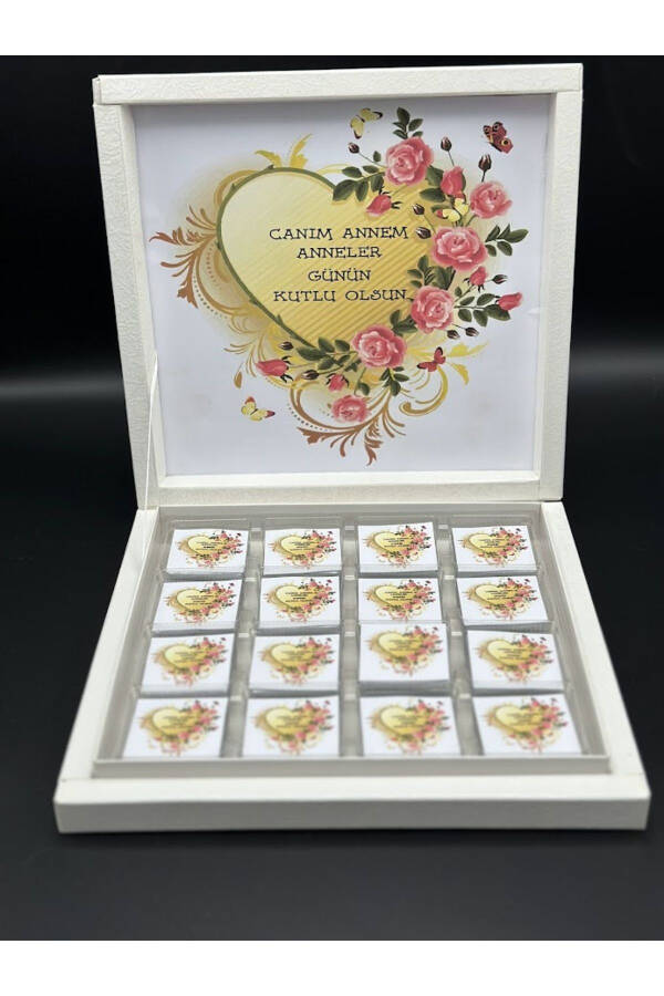 32 Adet Sütlü Madlen Çikolata – Anneler Günü Doğum Günü Sevgiliye Hediye Kutusu Kombini - 1