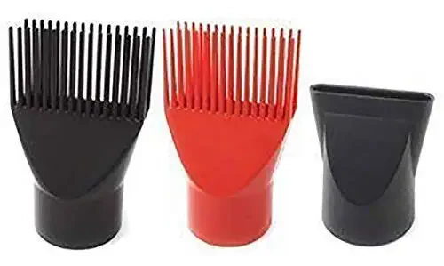 Annie - Hot and Hotter Salon Turbo Pro-2000 Ionic Hair Dryer - Red - Ceramic - (2) Hair Pick Attachments and (1) Concentrator Attachment - 4