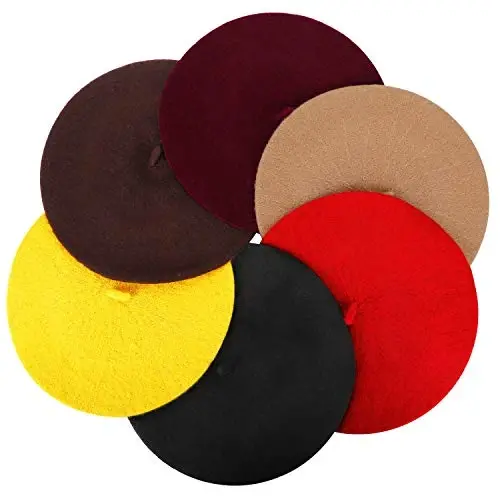 Anteer 6 dona junli beret shlyapa Frantsuzcha uslubdagi shapkalar Moda ayollar beretlari Ayollar qizlar uchun beret shapkalari - 6