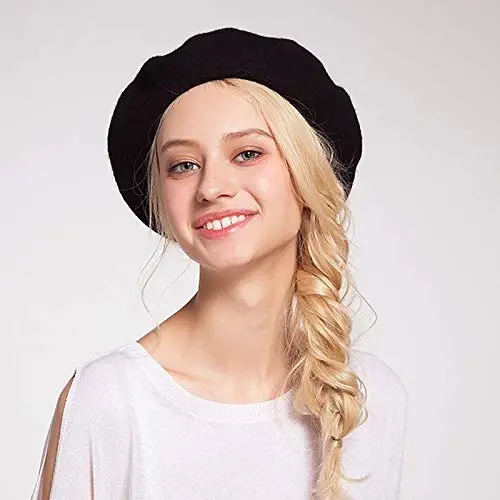 Anteer 6 Pieces Wool Beret Hat French Style Beanie Hats Fashion Ladies Beret Caps for Women Girls Lady - 4