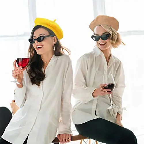 Anteer 6 Pieces Wool Beret Hat French Style Beanie Hats Fashion Ladies Beret Caps for Women Girls Lady - 4