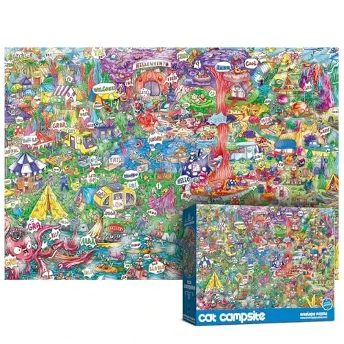 Antelope - 1000 Piece Puzzle for Adults, Cat Campsite Jigsaw Puzzles 1000 Pieces, High Resolution, Matte Finish, Smooth Edging, No Dust Creative Artistic Puzzle - ANTELOPE