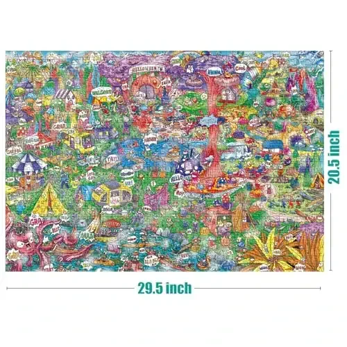 Antelope - 1000 Piece Puzzle for Adults, Cat Campsite Jigsaw Puzzles 1000 Pieces, High Resolution, Matte Finish, Smooth Edging, No Dust Creative Artistic Puzzle - 2