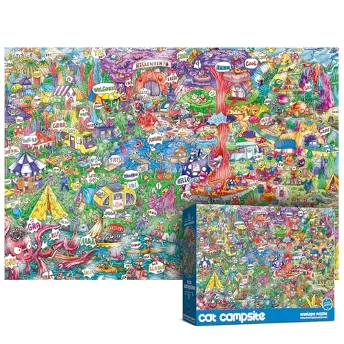 Antelope - 1000 Piece Puzzle for Adults, Cat Campsite Jigsaw Puzzles 1000 Pieces, High Resolution, Matte Finish, Smooth Edging, No Dust Creative Artistic Puzzle - ANTELOPE