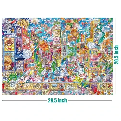 Antelope - 1000 Piece Puzzle for Adults, Time Square Adventure Jigsaw Puzzles 1000 Pieces, High Resolution, Matte Finish, Smooth Edging, No Dust Creative Artistic Puzzle - 2