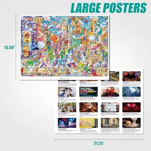 Antelope - 1000 Piece Puzzle for Adults, Time Square Adventure Jigsaw Puzzles 1000 Pieces, High Resolution, Matte Finish, Smooth Edging, No Dust Creative Artistic Puzzle - 3