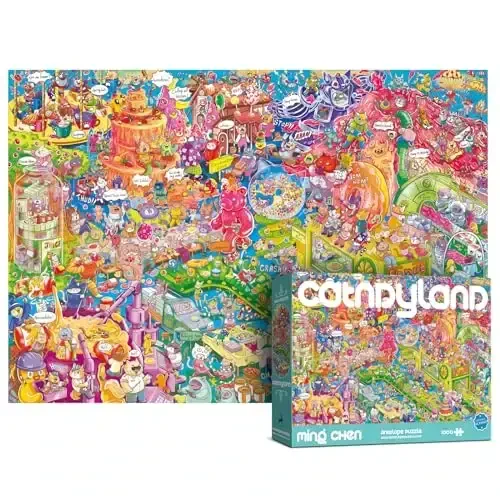 Antelope 3 in 1 1000 Piece Puzzle Bundle - Catndyland - 1000 Piece Jigsaw Puzzle with Drive in Movie and Roller Coaster - ANTELOPE (1)