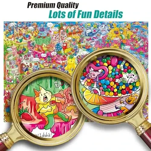 Antelope - Kattalar uchun 1000 bo'lakli boshqotirma, Catndyland Jigsaw Puzzles 1000 bo'lak, Yuqori aniqlik, Mat qoplama, Silliq qirralar, Changsiz Ijodiy badiiy boshqotirma - 4