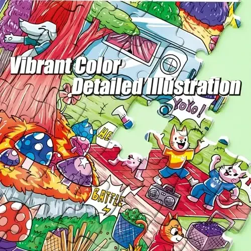 Antelope - Kattalar uchun 1000 dona jumboq, Mushuklar lageri 1000 dona jumboq, Yuqori aniqlik, Mat qoplama, Silliq qirralar, Changsiz ijodiy badiiy jumboq - 6