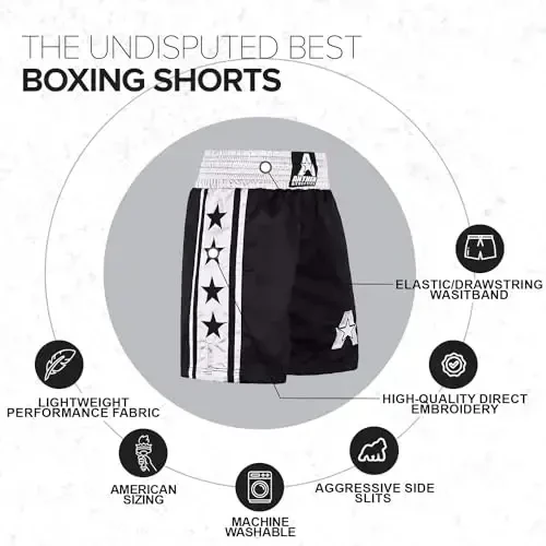 Anthem Athletics Classic Boxing Shorts for Men & Women - Machine Washable Boxer Trunks Costume Muay Thai - 3