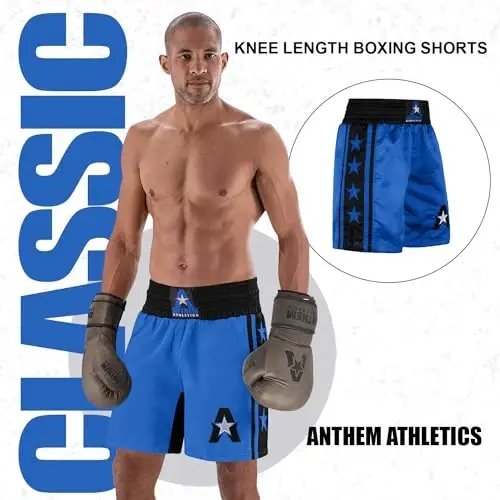 Anthem Athletics Classic Boxing Shorts Men, Women & Youth | Lightweight Boxing Trunks, Comfortable Fit, Durable Construction, Built for Training & Competition, At-Knee Length - 2