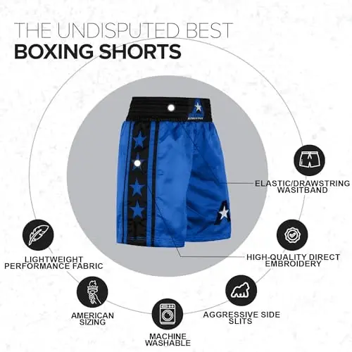 Anthem Athletics Classic Boxing Shorts Men, Women & Youth | Lightweight Boxing Trunks, Comfortable Fit, Durable Construction, Built for Training & Competition, At-Knee Length - 3