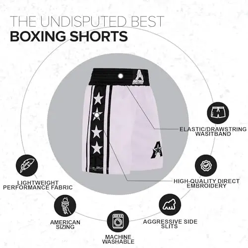 Anthem Athletics erkaklar va ayollar uchun klassik boks shortilari - Mashinada yuvish mumkin bo'lgan bokschilar Kostyum Muay Thai - 6