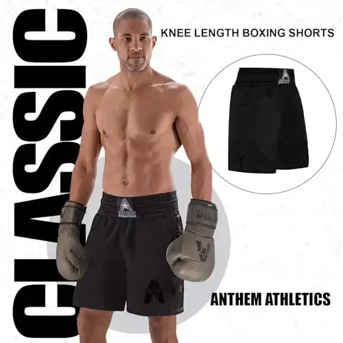 Anthem Athletics erkaklar va ayollar uchun klassik boks shortilari - Mashinada yuvish mumkin bo'lgan bokschilar tanasi kostyumi Muay Thai - 5
