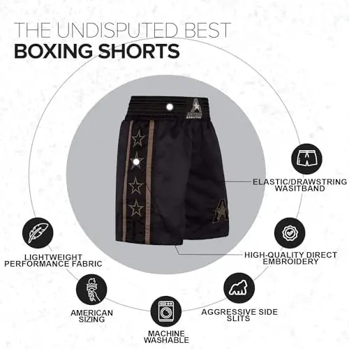 Anthem Athletics erkaklar va ayollar uchun klassik boks shortlari - Mashinada yuvish mumkin bo'lgan bokschilar Kostyum Muay Thai - 4