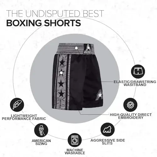 Anthem Athletics Classic Boxing Shorts for Men & Women - Machine Washable Boxer Trunks Costume Muay Thai - 3