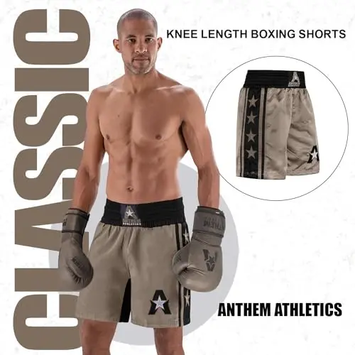 Anthem Athletics Classic Boxing Shorts for Men & Women - Machine Washable Boxer Trunks Costume Muay Thai - BOXING (1)