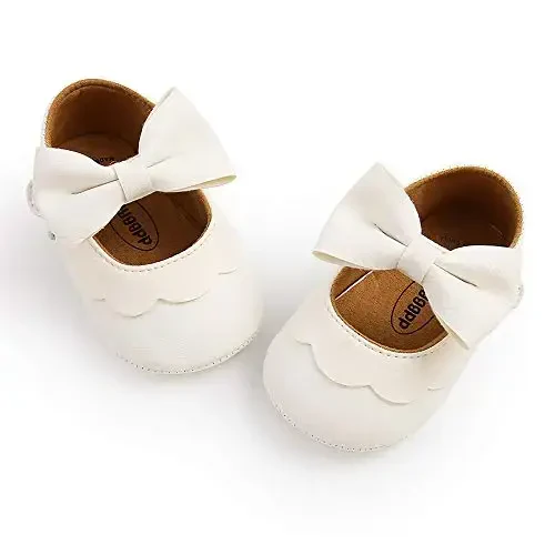 Antheron Baby Girls Mary Jane Flats kamonchali sirpanmaydigan yosh bolalar uchun birinchi qadamlar malika ko'ylak poyabzali - 6