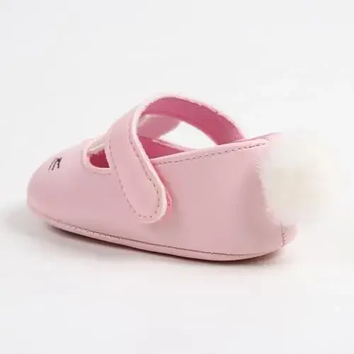 Antheron Baby Girls Mary Jane Flats Soft Sole Infant Moccasins Floral Sparkly Toddler Princess Dress Shoes - 7