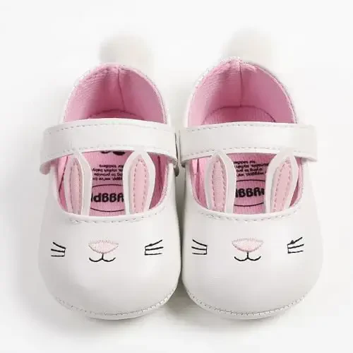 Antheron Baby Girls Mary Jane Flats Soft Sole Infant Moccasins Floral Sparkly Toddler Princess Dress Shoes - 7