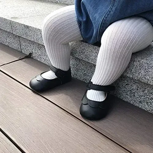 Antheron Baby Girls Mary Jane Flats with Bowknot Non-Slip Toddler First Walkers Princess Dress Shoes - 2