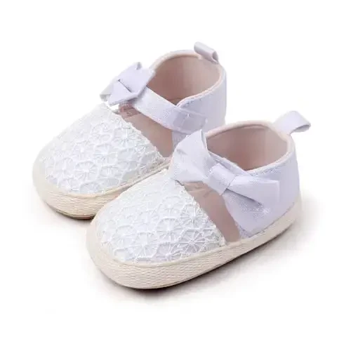 Antheron Baby Girls Mary Jane Flats Yumshoq taglikli chaqaloq mokasinlari Gullari yaltiroq yosh bolalar malika ko'ylak poyabzallari - 6