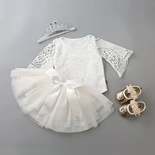 Antheron Baby Girls Mary Jane Flats Soft Sole Infant Moccasins Floral Sparkly Toddler Princess Dress Shoes - 6