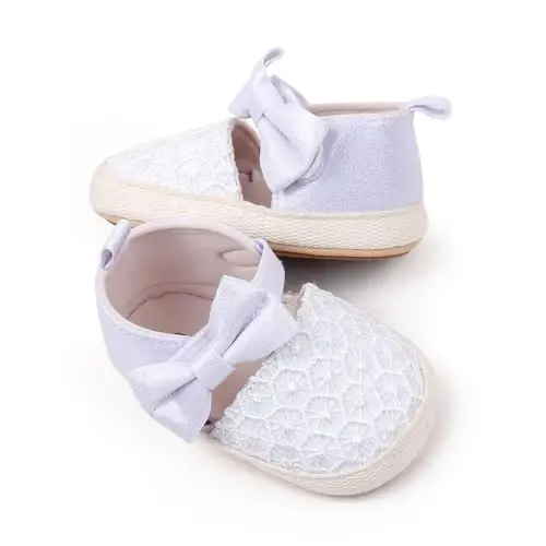 Antheron Baby Girls Mary Jane Flats Soft Sole Infant Moccasins Floral Sparkly Toddler Princess Dress Shoes - 4