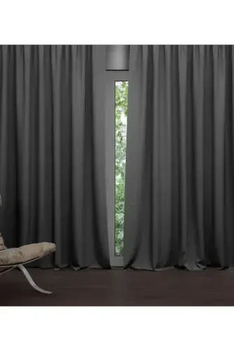 Anthracite Blackout Sun-Proof Blackout Curtain - Anthracite - SELERTEKS HOME (1)