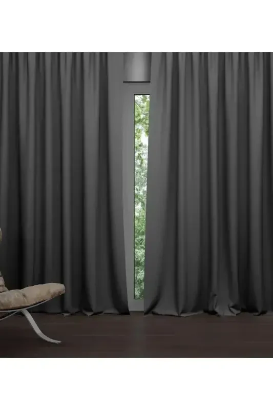Anthracite Blackout Sun-Proof Blackout Curtain - Anthracite - 2