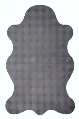 Anthracite Bubble Post Carpet Soft Fluffy Fur Machine Washable Non-Slip Base-Red - 1