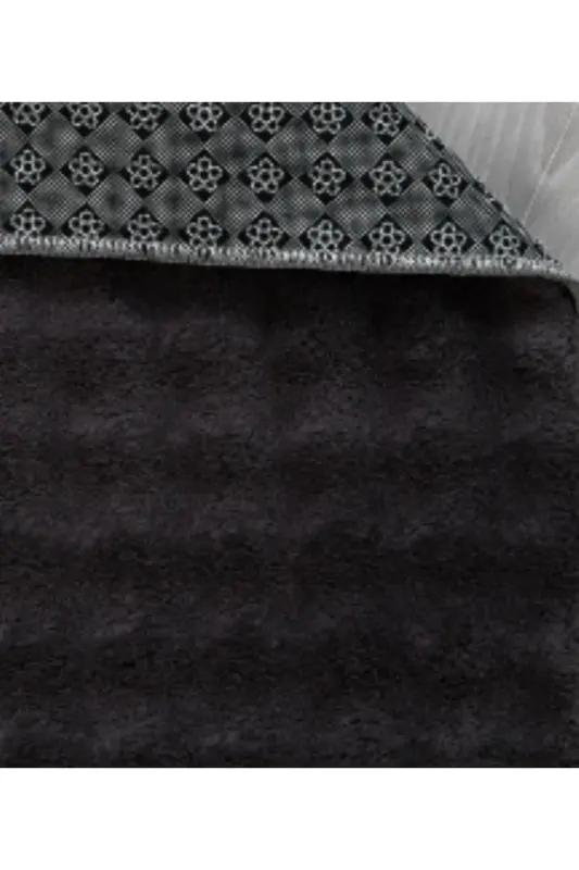 Anthracite Bubble Post Carpet Soft Fluffy Fur Machine Washable Non-Slip Base-Red - 3