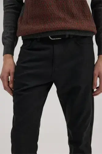 Anthracite Comfort Fit Canvas Pants - 3