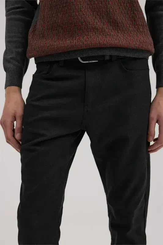 Anthracite Comfort Fit Canvas Pants - 3