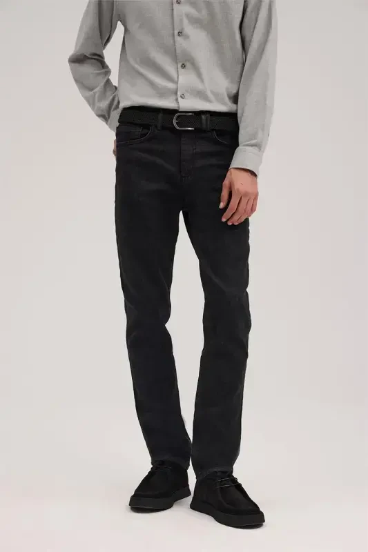 Anthracite Comfort Fit Cotton Jean Jacket - 1