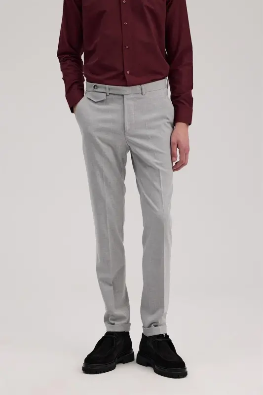 Anthracite Comfort Fit Double Leg Fabric Pants - 2