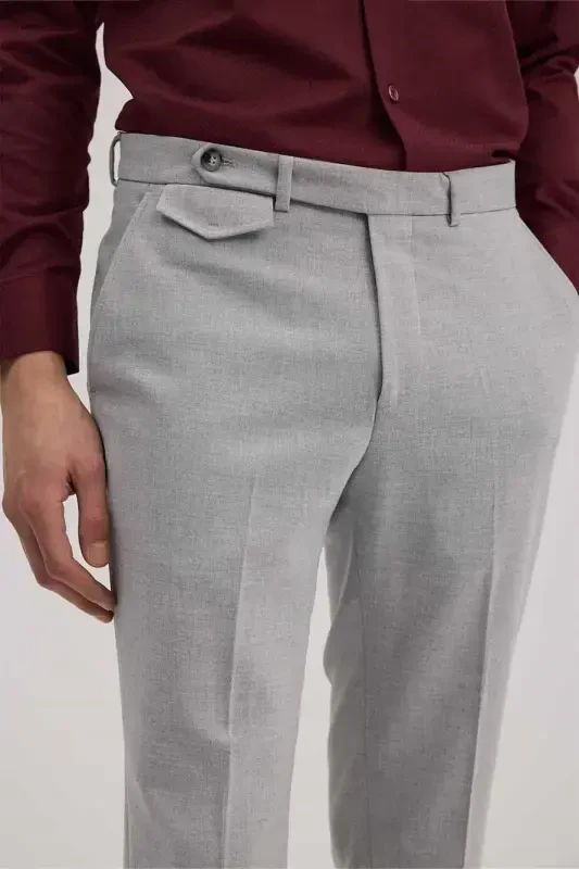 Anthracite Comfort Fit Double Leg Fabric Pants - 3