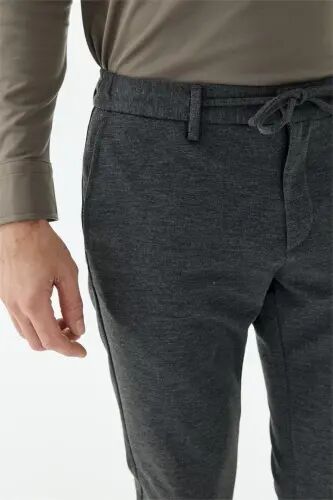 Anthracite Comfort Fit Elastic Waist Side Pocket Jogger Pant - 3