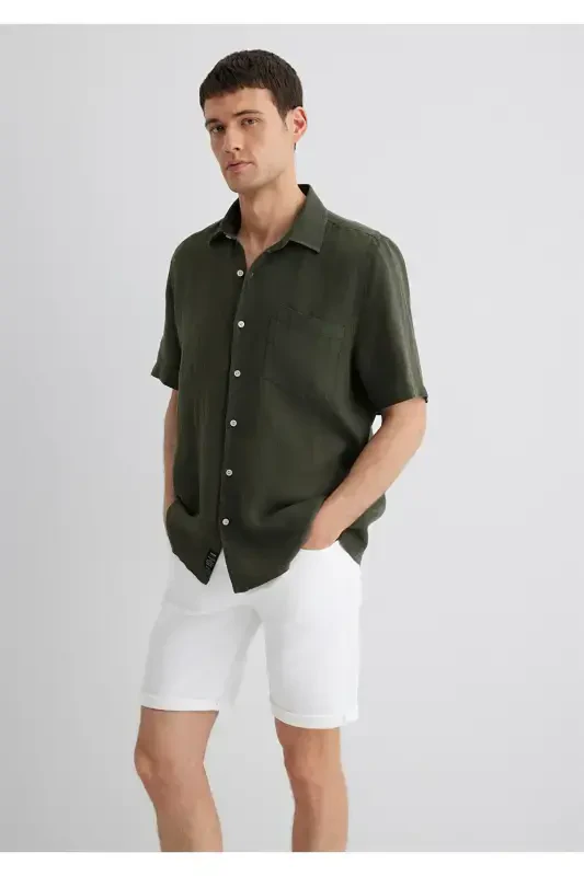 Anthracite Linen Shirt Regular Fit / Normal Cut 0 - MAVI