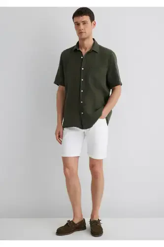 Anthracite Linen Shirt Regular Fit / Normal Cut 0 - MAVI (1)