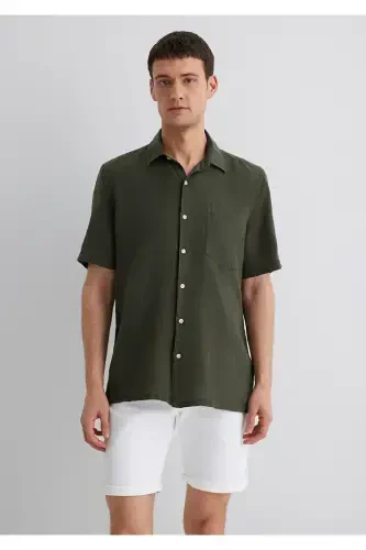 Anthracite Linen Shirt Regular Fit / Normal Cut 0 - 5